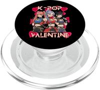 Valentine Vibes k-Pop Beats Los niños aman el corazón Chicas K Pop PopSockets PopGrip para MagSafe