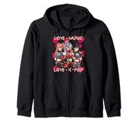 Valentine Vibes k-Pop Beats Los niños aman el corazón Chicas K Pop Sudadera con Capucha