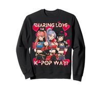 Valentine Vibes k-Pop Los niños me Hacen el corazón K-Pop Sudadera