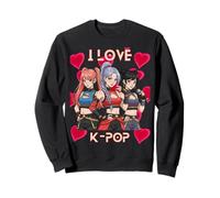 Valentine Vibes k-Pop Los niños me Hacen el corazón K-Pop Sudadera