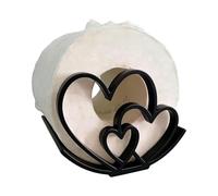 Valentine's Day Bathroom Toilet Paper - 7.4cm Heart Metal Toilet Papers Holders | Paper Towel Holder | Heart-Shaped Tissue Holder,Elegant Bathroom Accessory, Valentine's Day Decoration