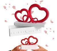 Valentines Day Boxes Heart Shaped Decor - Romantic Card Gift Container for Wedding Dating | Paper Storage Box for Candy Chocolate Jewelry Display, Festival Celebration Keepsake Organizer