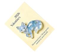 Valentines Day Cards Romantic Keepsake - Pocket Love Gift Set | Animal Figurine Message Collection, Girlfriend Couples Lovers Celebration Dating Wedding Birthday Surprise With Miniature Sentimental