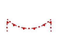 Valentines Day Decorations | 8.2ft Felt Romantic Heart Banner Home Decor | Hanging Love Themed Decoration | Soft Felt Heart Garland Design | Creates Warm Romantic Atmosphere | Suitable For Home Bedroo