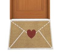 Valentine's Day Door Mat, Valentine's Day Envelope Heart Artificial Coir Door Mat, Envelope Hearts Non Slip Floor Mats, Red Love Heart Welcome Floor Mats, Non-Slip Entrance Doors For Indoor/Outdoor