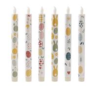 Valentine's Day Flameless Taper Candle - 9,8 pulgadas 6 piezas ABS LED Candlesticks With Flickering Flame | Remote Control Battery Candles For Table, Fireplace & Outdoor