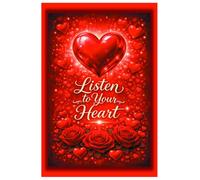 Valentine's Day Gift Book Keepsake | Modern Red Rose Heart Cover Design | Blank Lined Pages for Notes Letters to Loved One | Alternative Greeting Card for Her and Him