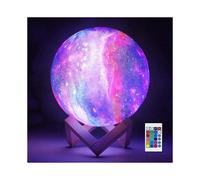 Valentines Day Gifts for Her/ Hime/ Kids, Lava Lamp Moon Lamp with 16 LED Colors, 5.9 inch/15 cm, Wooden Stand USB Rechargeable Gift for Girlfriend