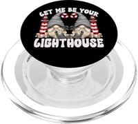 Valentines Day GNOME Cute Lighthouse and Anchor Love Quote PopSockets PopGrip para MagSafe