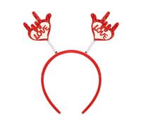 Valentines Day Headband - Cute Red Heart Shape Headband, Valentines Hairband, Valentines Headbands for Women | Festival Party Accessories, Photo Props Hair Decor for New Year Wedding