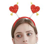 Valentines Day Headband - Cute Red Heart Shape Headband, Valentines Hairband, Valentines Headbands for Women | Festival Party Accessories, Photo Props Hair Decor for New Year Wedding