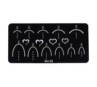 Valentine's Day Nail Stamps - Metal | Nail Stamping Plate, Nails Art Templates Hearts Lines For Wife Girlfriend Sister Home Hotel Traveling | For DIY Manicure Nails Decoration Use