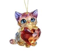 Valentines Day Ornaments | 2D Cute Animals Tree Valentine's Backpack Pendant, Heart Shaped Ornaments, Keychain Decorations for