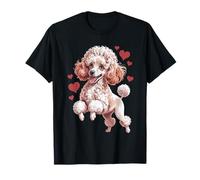 Valentines Day Poodle Love Heart Valentines Day Dog Lover Camiseta