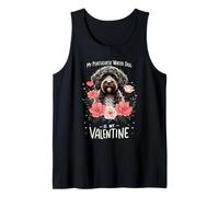 Valentine's Day Portuguese Water Dog Portie Valentines Camiseta sin Mangas
