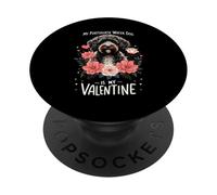 Valentine's Day Portuguese Water Dog Portie Valentines PopSockets PopGrip Adhesivo