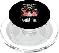 Valentine's Day Portuguese Water Dog Portie Valentines PopSockets PopGrip para MagSafe