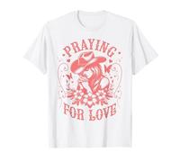 Valentines Day Praying for Love Cowgirl Camiseta