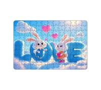 Valentine's Day Puzzle - Animal Jigsaw Puzzle | Wooden Jigsaw Puzzles for Kids Ages 12+ with Educational Fun for Preschool Learning, Animal Theme, Valentine's Day, Family, Cognitive Development