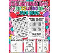 Valentines Day Puzzle Book For Kids: Size 8.5*11 | Pages 77 | 50 Big Images of Love Themes Puzzle | 5 Bonus Pages of Coloring,How To Draw and Mirror Images | BOYS & GIRLS