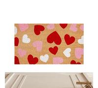 Valentines Day Rug - Diatomaceous Earth, 15.7x23.6 pulgadas, Doormat Non-Slip Heart Pattern | Soft Absorbent Entryway Mat, Welcome Rug for Kitchen, Home, Indoor, Holiday, Wedding, Party, Porch