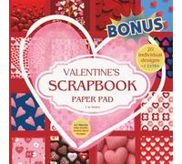 Valentine's Day Scrapbook Paper Pad: Double-Sided Cute Love Hearts Designs for Arts and Crafts (20+1 BONUS Design)