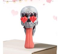 Valentines Day Skulls Heads - Skull Bone Realistic Head Sculptures | Gothic Valentine Decor | 3D Printed Funny Heart Romantic Decorations | Valentines Skeleton Head | For Family Friends Wife Home