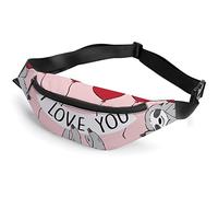 Valentine's Day Sloth Love Valentine's Day Sloth Love Fanny Pack, riñonera Deportiva para niños Adultos para Hombres y Mujeres