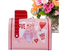 Valentine's Day Tin Mailbox - Valentines Card Box Creative Valentines Mailboxes | Classroom Mailboxes Delicate Greeting Card Mailbox Greeting Cards for Boyfriend Girlfriend Lovers