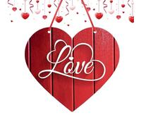 Valentine's Day Tree Decorations - Valentine's Day Ornament | Wooden Hearts Ornaments Valentines | Wood Hearts Ornaments | Heart Shaped Pendant Heart Embellishments Craft For Valentines Days Wedding