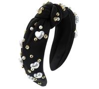 Valentine's Day Women's and Girls' Knotted Bow Headbands and Fashionable Hair Accessories Diadema para mujer (negro, talla única)
