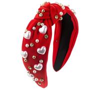 Valentine's Day Women's and Girls' Knotted Bow Headbands and Fashionable Hair Accessories Diadema para mujer (rojo, talla única)