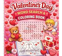 Valentine's Day Word Search & Coloring Book: For Adults and Kids (Festive Bold and Easy Coloring Books)