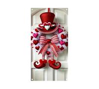 Valentine's Day Wreath - 100D Polyester 180x90cm, Heart-shaped Decor, Holiday Ornament | Lightweight, Romantic Decoration For Front Door, Patio, Window, Home, Farmhouse, Apartment, Hotel