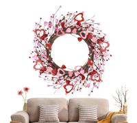Valentines Day Wreath - Holiday Garland with Cute Heart Front Door Wreath