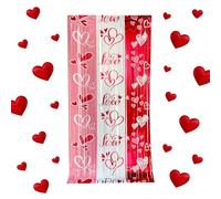 Valentines Foil Fringe Curtains,Reusable Long-Lasting Romantic Decoration - Valentines Tinsel Backdrop,for Home Indoor Outdoor Party Events Celebrations Friends Backdrop