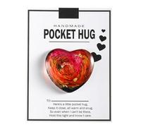 Valentine's Glass Heart Pocket Hug Piedras luminosas Rocas (E, Talla única)