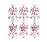 Valentines Heart Cabinet Bows, 6 piezas 39 pulgadas Holiday Decor, Large Romantic Bow Accessories with Elegant Design, Kitchen Door Window Wall Wardrobe Furniture Ornament with Versatile Colocation