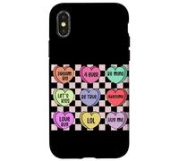 Valentines Hearts Dream Big 4 Ever Be Mine Let's Be Be True Carcasa para iPhone X/XS