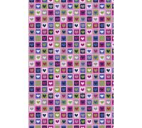 Valentine's Hearts Notebook: Cute Heart and Square Pattern on the Cover of a 6x9" Lined Notebook