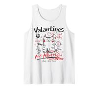 Valentines Is A Cat and A Bottle of Wine Cause I Love Them Camiseta sin Mangas
