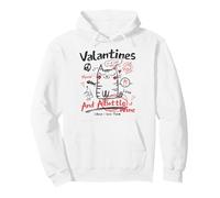 Valentines Is A Cat and A Bottle of Wine Cause I Love Them Sudadera con Capucha