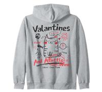 Valentines Is A Cat and A Bottle of Wine Cause I Love Them Sudadera con Capucha