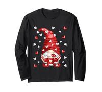 Valentines Mom GNOME Women Love Heart Pattern Cute Coffee Manga Larga