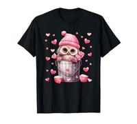 Valentines Owl Graphic For Girls and Women Cute Love Hearts Camiseta