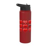 Valentines Silly Faces Hearts Funny Boys Girls Stainless Steel Insulated Water Bottle