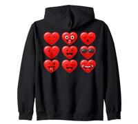 Valentines Silly Faces Hearts Funny Boys Girls Sudadera con Capucha