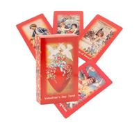 Valentine's Tarot Cards, Psychological Board Game, Portable Divination Tool Game, Reusable Insight Compact Kit, Interactive Spiritual Accessory, 4.13x2.48 inches for Past Future Guidance Home