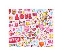 Valentine'S Valentine'S Para cumpleaños Paper Day Boda Very Wrapping Roll- Holiday Day Día adecuado Heart Home DIY (RED A, One Size)