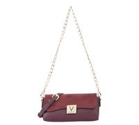 Valentino Bolso de Hombro en Piel Sintética, Marrón Burdeos, con Cadena Dorada, Cierre con Logo V, Doble Compartimento con Cremallera
